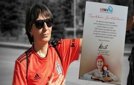 Sağlık çalışanından LÖSEV'e destek...